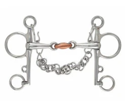 Shires Double Jointed Copper Lozenge Pelham Bit