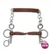 Metalab Leather Pelham Pinchless Snaffle Bit