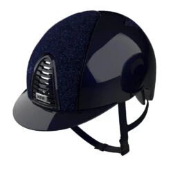 KEP Italia Chromo 2.0 Helmet -Equestrian Supplies Kep2pointOBluePolishwithBlueGlitterandGrid
