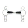 Stainless Steel Jointed Rubber Mouth 3-Ring Gag