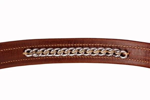 Edgewood Raised Fancy Padded Chain Noseband Caveson 2 Edgewood Raised Fancy Padded Chain Noseband Caveson - Image 2