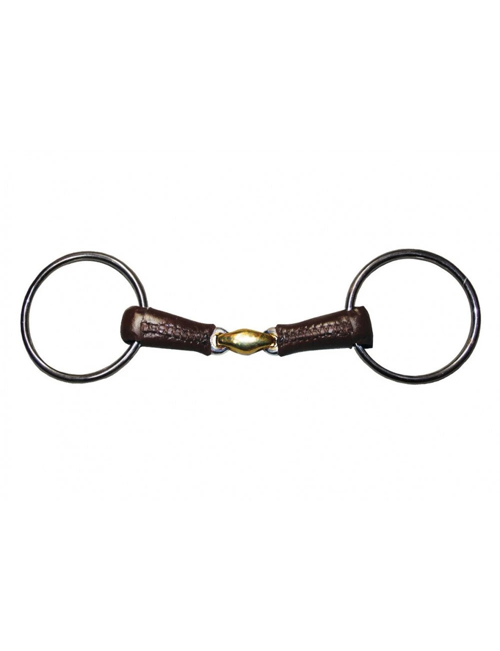 Jump'In Leather Copper Peanut Loose Ring Snaffle 1 Jump'In Leather Copper Peanut Loose Ring Snaffle