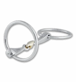 Stübben Steeltec 2-in-1 Loose Ring Snaffle Bit