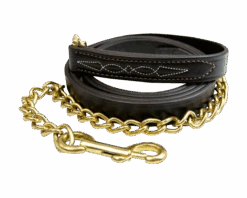 Walsh Fancy Stitch Leather Lead With Chain
